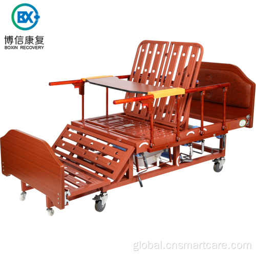 Electric Hospital Chair Bed Anti Side Slip Reclining Hospital Bed With Bedpan Supplier
